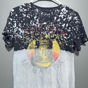 AC/DC Black and White Distressed Tee